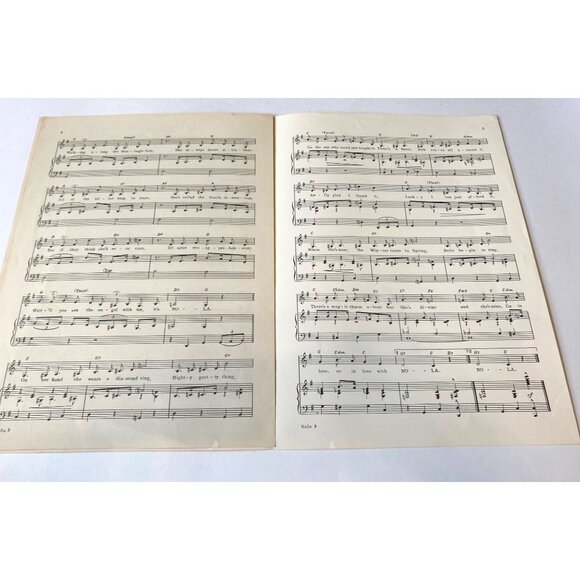 Nola Vintage Piano Solo Sheet Music Felix Arndt Sunny Skylar 1959 Sam Fox - Picture 3 of 6